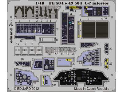  C-2 interior S. A. 1/48 - Kinetic - blaszki - zdjęcie 2