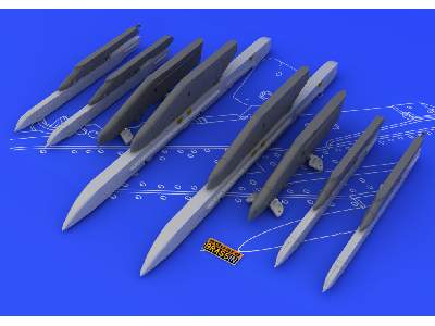 Su-25K wing pylons 1/48 - żywica i blaszki - zdjęcie 2