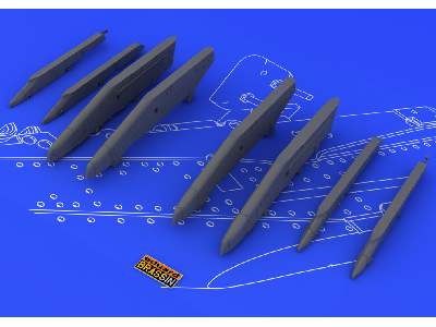  Su-25K wing pylons 1/48 - żywica i blaszki - zdjęcie 4