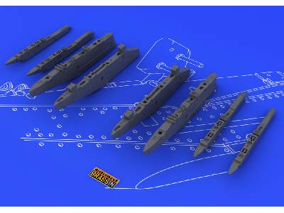  Su-25K wing pylons 1/48 - żywica i blaszki - zdjęcie 5