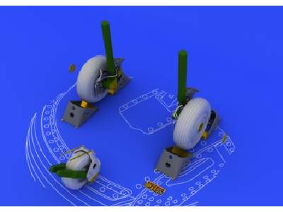  Su-27 wheels 1/48 - Academy Minicraft - żywica i blaszki - zdjęcie 1