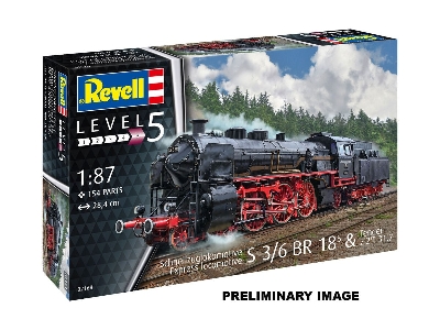 Express Locomotive S 3/6 Br 18&#8309; & Tender 2'2't 31,7 - Model Set - zdjęcie 1