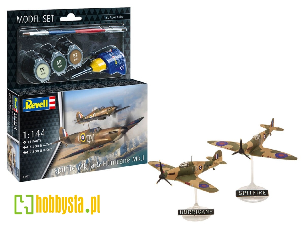 Spitfire Mk.Ia & Hurricane Mk.I - Model Set - zdjęcie 1 Spitfire Mk.Ia & Hurricane Mk.I - Model Set - zdjęcie 1
