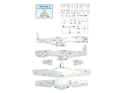 North American P-51 D Mustang - Mask For Panels (For Eduard Kits) - zdjęcie 1
