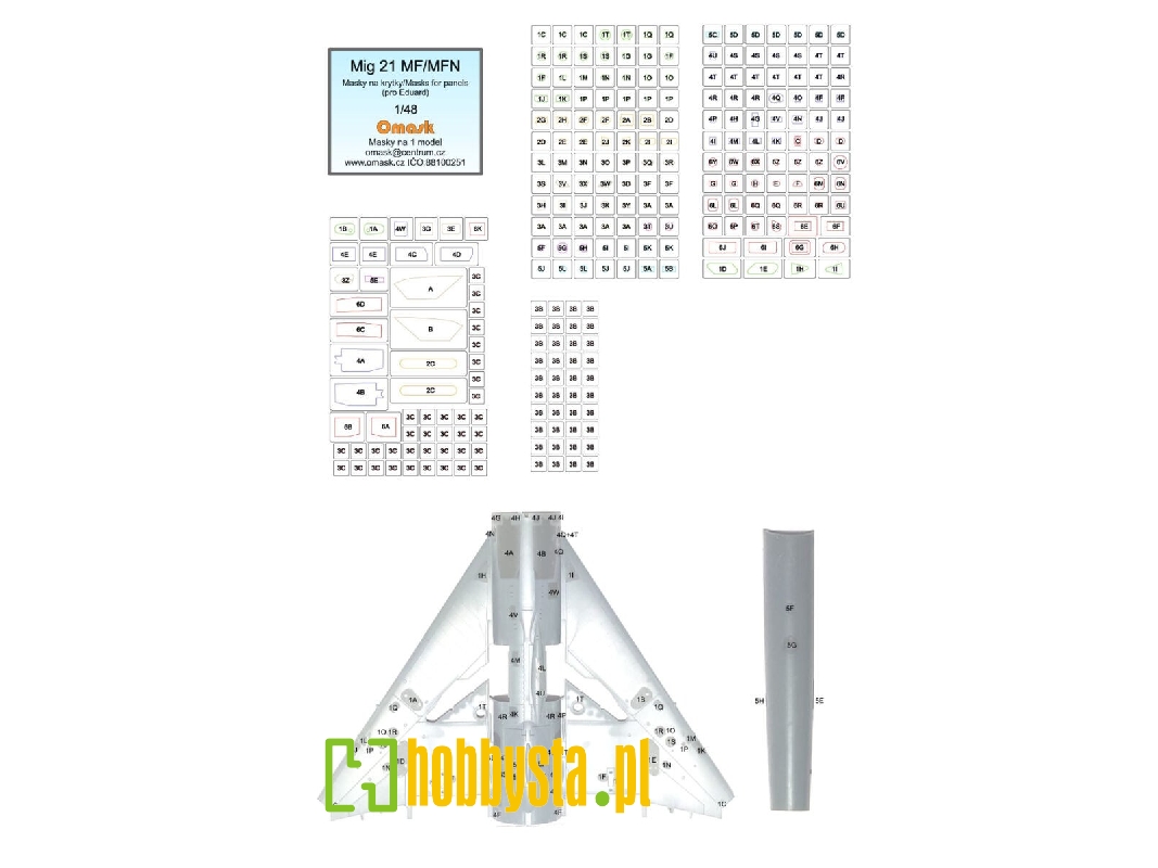 Mig-21 Mf / Mfn - Masks For Panels (For Eduard Kits) - zdjęcie 1 Mig-21 Mf / Mfn - Masks For Panels (For Eduard Kits) - zdjęcie 1