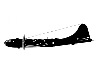Sticker B-29 (21cm Black) - zdjęcie 1
