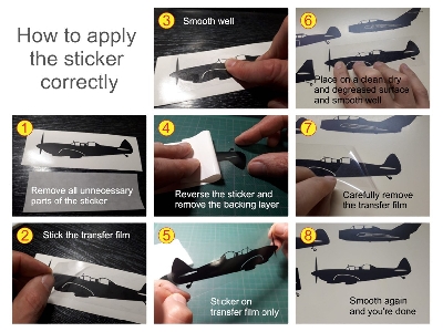 Sticker An-2 (18cm Black) - zdjęcie 2