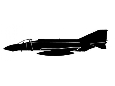 Sticker F-4 Phantom (15cm Black) - zdjęcie 1
