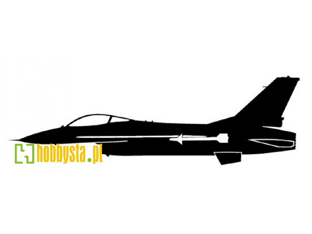 Sticker F-16 (15cm Black) - zdjęcie 1 Sticker F-16 (15cm Black) - zdjęcie 1