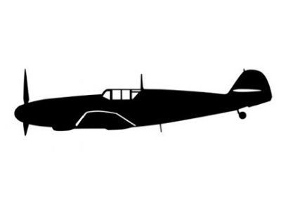 Sticker Bf 109 F (15cm Black) - zdjęcie 1