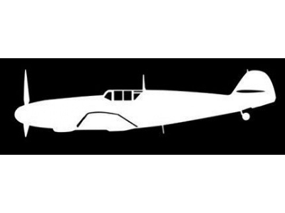 Sticker Bf 109 F (15cm White) - zdjęcie 1