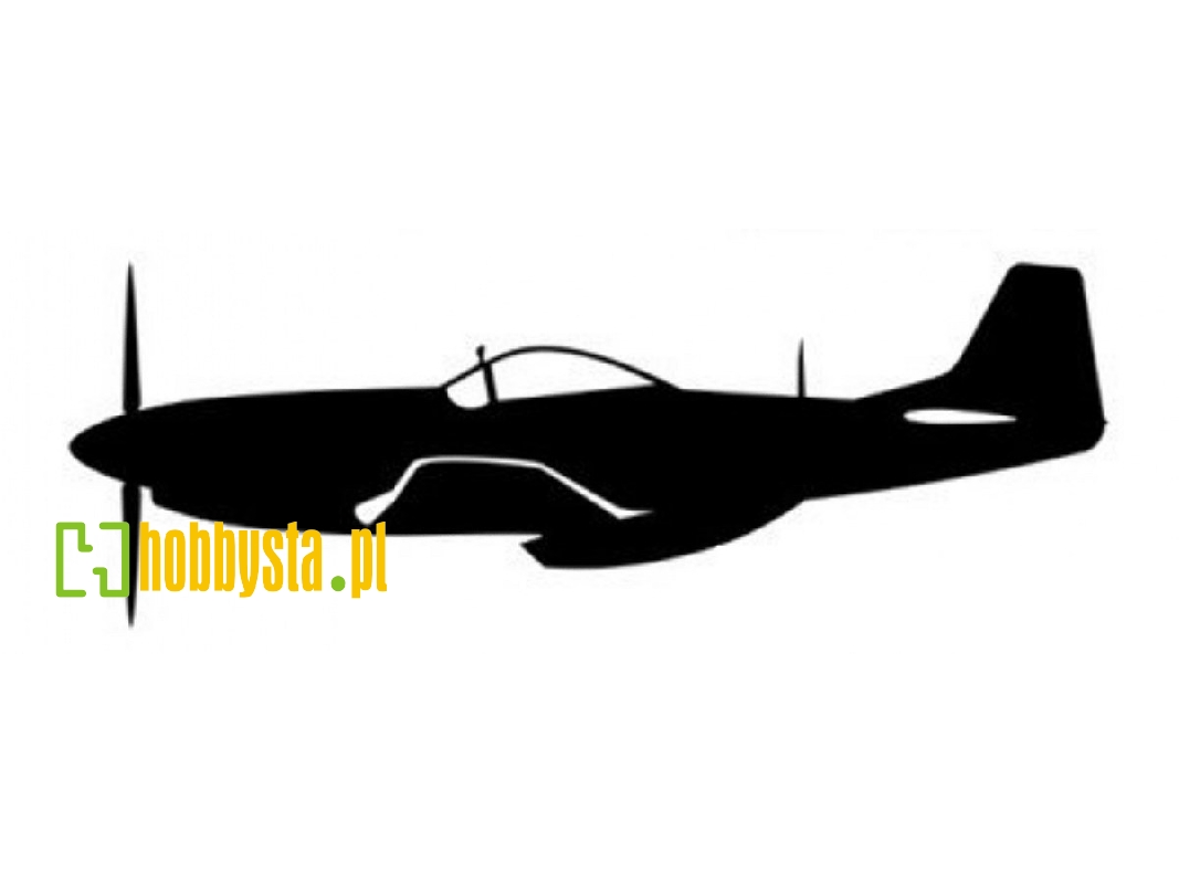 Sticker P-51d Mustang (15cm Black) - zdjęcie 1 Sticker P-51d Mustang (15cm Black) - zdjęcie 1