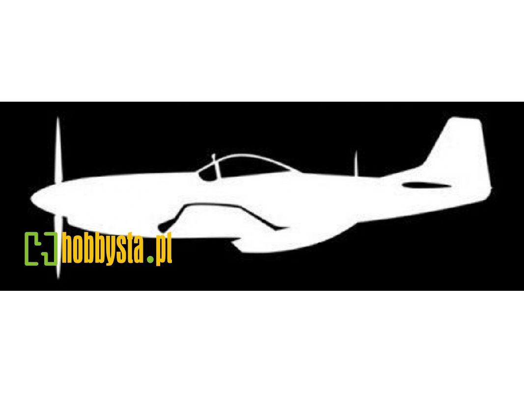 Sticker P-51d Mustang (15cm White) - zdjęcie 1 Sticker P-51d Mustang (15cm White) - zdjęcie 1