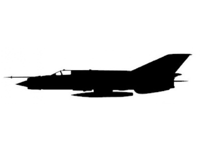 Sticker Mig-21 Mf (15cm Black) - zdjęcie 1