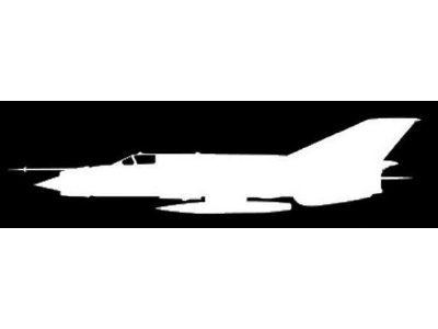Sticker Mig-21 Mf (15cm White) - zdjęcie 1