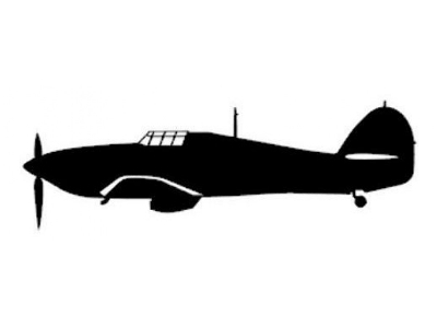 Sticker Hawker Hurricane (15cm Black) - zdjęcie 1