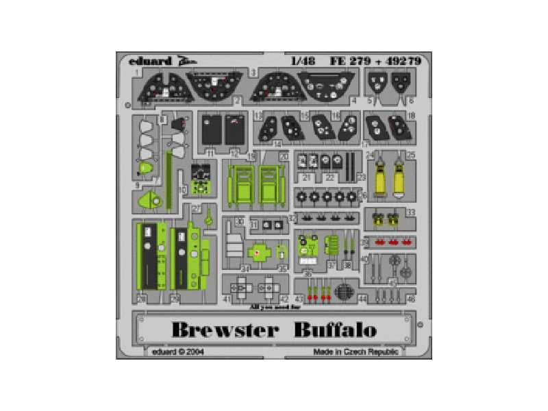 Brewster Buffalo 1/48 - Tamiya - blaszki - zdjęcie 1 Brewster Buffalo 1/48 - Tamiya - blaszki - zdjęcie 1