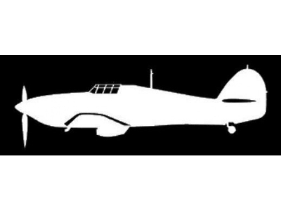 Sticker Hawker Hurricane (15cm White) - zdjęcie 1