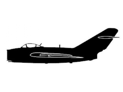 Sticker Mig-15 Bis (15cm Black) - zdjęcie 1