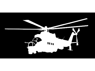 Sticker Mil Mi-24 (20cm White) - zdjęcie 1