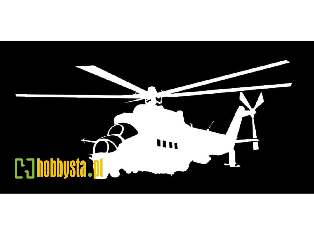 Sticker Mil Mi-24 (20cm White) - zdjęcie 1
