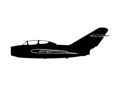 Sticker Mig-15 Uti (15cm Black) - zdjęcie 1