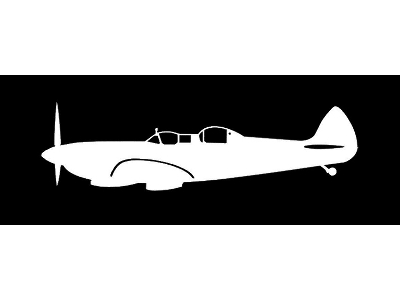 Sticker Spitfire Double Seater (15cm White) - zdjęcie 1