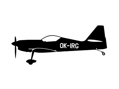 Sticker Zlin Z-50 Ok-irg (15cm Black) - zdjęcie 1