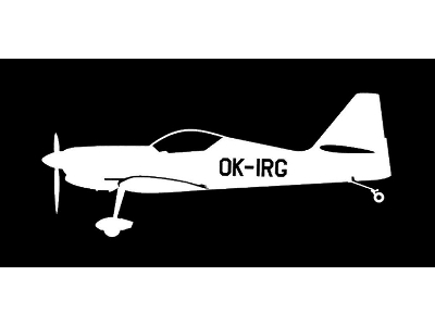 Sticker Zlin Z-50 Ok-irg (15cm White) - zdjęcie 1