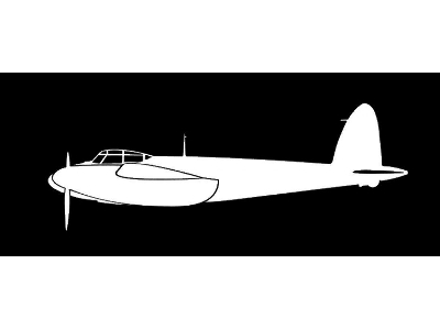Sticker D.H.98 Mosquito (18cm White) - zdjęcie 1