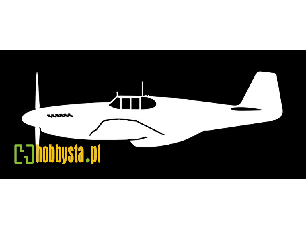 Sticker P-51b Mustang (15cm White) - zdjęcie 1 Sticker P-51b Mustang (15cm White) - zdjęcie 1