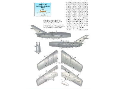 Mig-15 Bis - Masks For Panels (For Eduard Kits) - zdjęcie 1