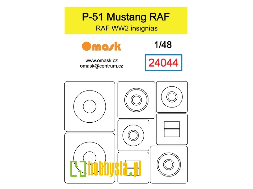 P-51 Mustang Raf Ww2 Insignias Mask - zdjęcie 1