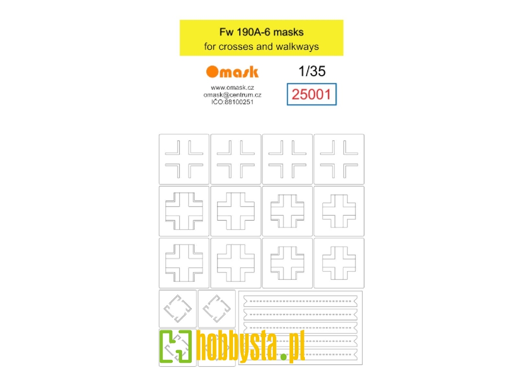 Focke-wulf Fw 190 A-6 - Masks For Crosses And Walkways - zdjęcie 1 Focke-wulf Fw 190 A-6 - Masks For Crosses And Walkways - zdjęcie 1