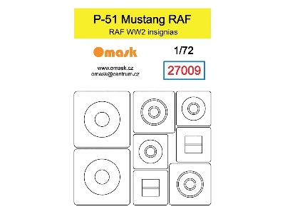 P-51 Mustang Raf Ww2 Insignias Mask - zdjęcie 1