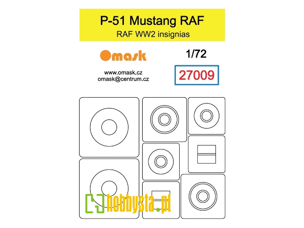 P-51 Mustang Raf Ww2 Insignias Mask - zdjęcie 1
