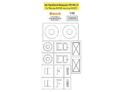 De Havilland Mosquito Fb Mk.Vi Mask (For Tamiya 60326 Marking Hx922) - zdjęcie 1