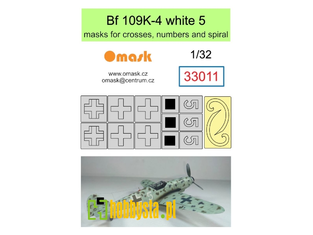 Bf 109k-4 White 5 (Masks For Crosses, Numbers And Spiral) - zdjęcie 1