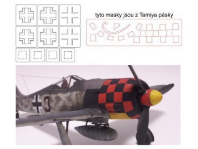 Fw 190 A-6 Checker Nose Mask (For Eduard) - zdjęcie 1
