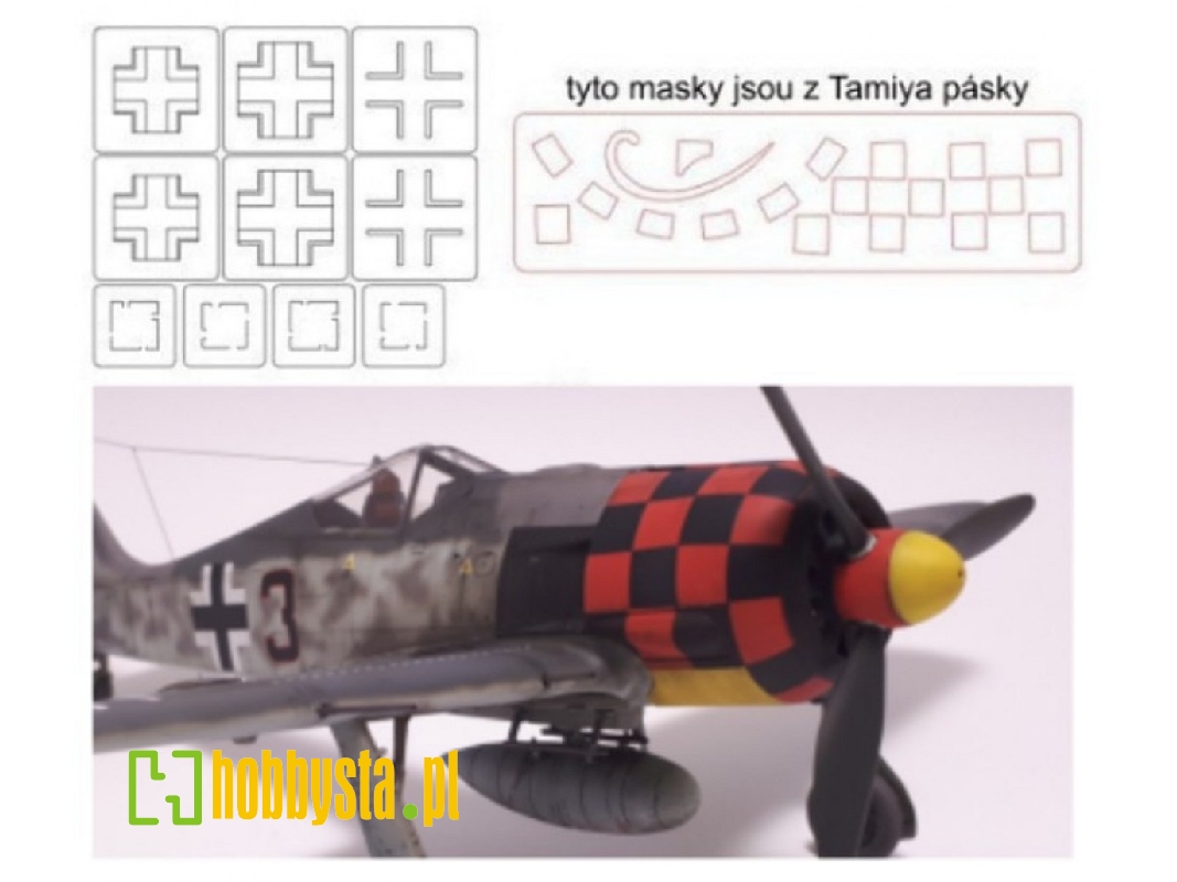 Fw 190 A-6 Checker Nose Mask (For Eduard) - zdjęcie 1 Fw 190 A-6 Checker Nose Mask (For Eduard) - zdjęcie 1