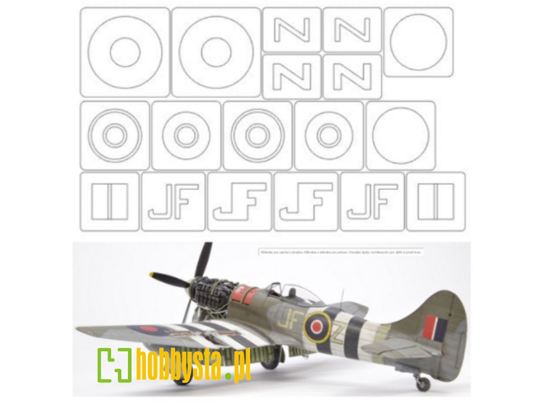 Tempest Mk.V Mask (For Eduard 82122, Marking A) - zdjęcie 1 Tempest Mk.V Mask (For Eduard 82122, Marking A) - zdjęcie 1