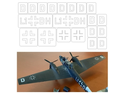Bf 110 C Mask (For Eduard 8201, Marking E) - zdjęcie 1