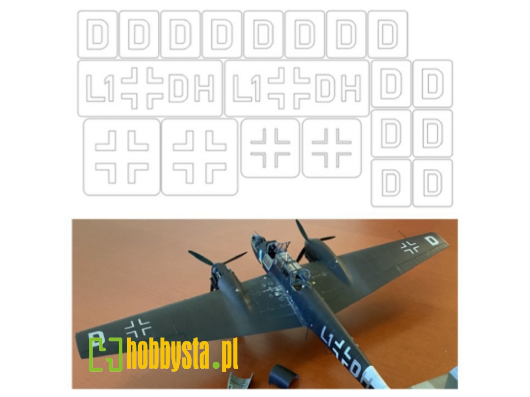 Bf 110 C Mask (For Eduard 8201, Marking E) - zdjęcie 1 Bf 110 C Mask (For Eduard 8201, Marking E) - zdjęcie 1