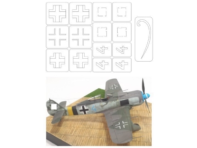 Fw 190 A-8 Mask (For Eduard 82147, Marking B) - zdjęcie 1