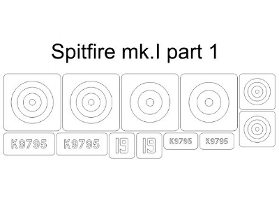 Spitfire Mk.I Mask Part 1 (For Eduard 11143 Camo A) - zdjęcie 1