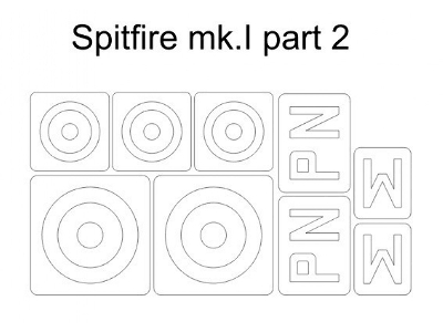 Spitfire Mk.I Mask Part 2 (For Eduard 11143 Camo B) - zdjęcie 1
