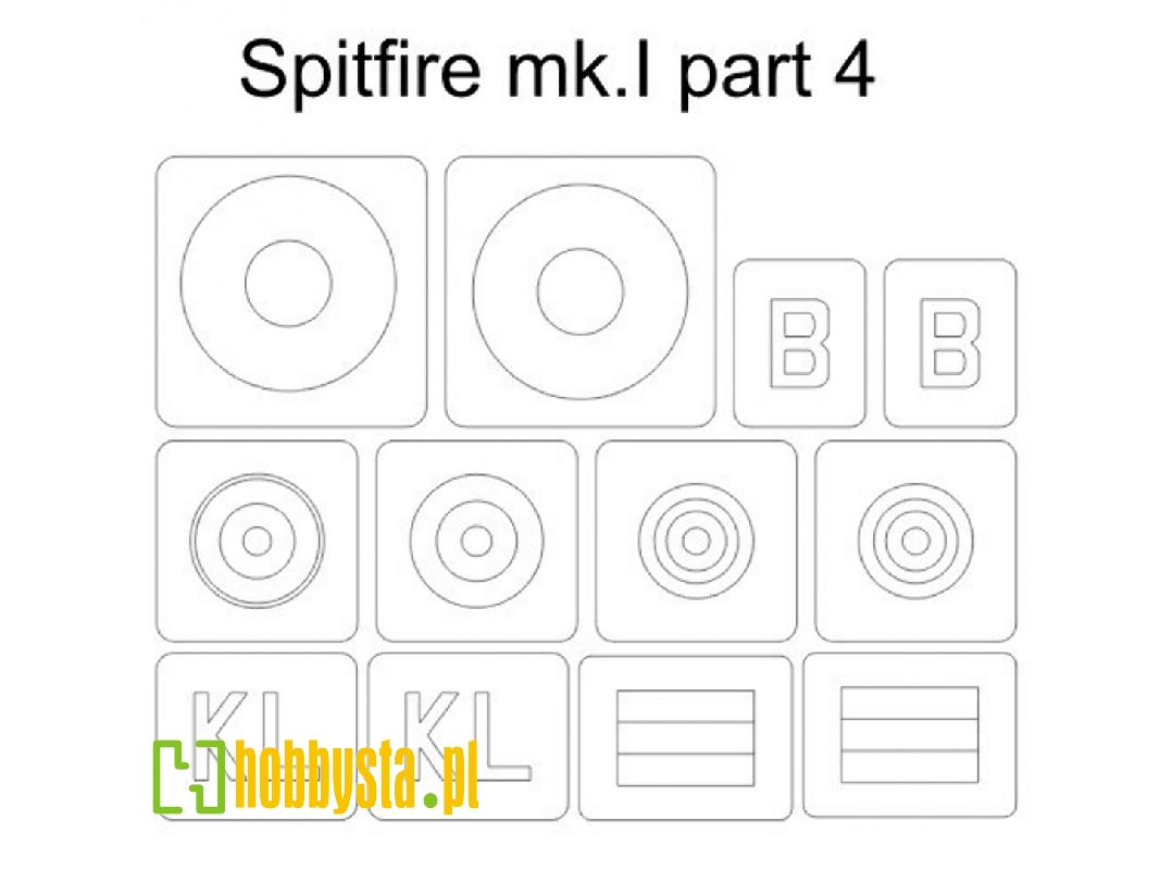 Spitfire Mk.I Mask Part 4 (For Eduard 11143 Camo E) - zdjęcie 1 Spitfire Mk.I Mask Part 4 (For Eduard 11143 Camo E) - zdjęcie 1