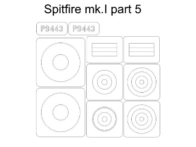 Spitfire Mk.I Mask Part 5 (For Eduard 11143 Camo F) - zdjęcie 1