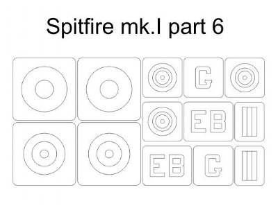 Spitfire Mk.I Mask Part 6 (For Eduard 11143 Camo H) - zdjęcie 1