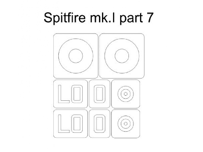Spitfire Mk.I Mask Part 7 (For Eduard 11143 Camo D) - zdjęcie 1